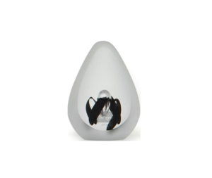 Captured Glass Sculpture - Black -Svaja