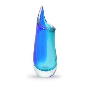 Svaja Zinat Glass Vase - Blue & Teal